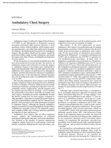 Ambulatory Chest Surgery