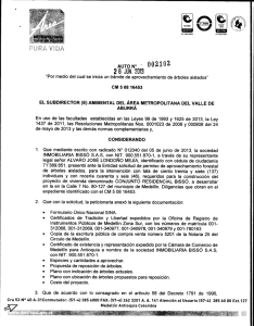 Cra 53 Nil 40 A-31Conmutador: [57—41335 6000 FAX: [57—4] 262