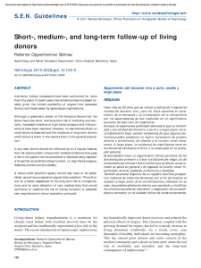 Short-, medium-, and long-term follow-up of living donors
