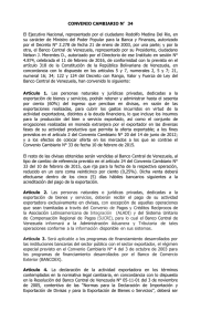 CONVENIO CAMBIARIO N°34 El Ejecutivo Nacional, representado