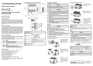 Installation Manual for Power Supply Modules L61P, L63P