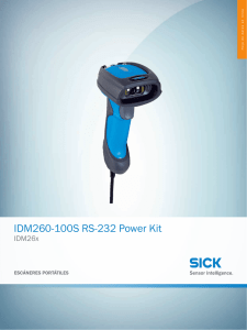 IDM26x IDM260-100S RS-232 Power Kit, Hoja de datos en línea