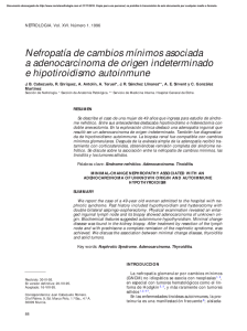 Nefropatía de cambios mínimos asociada a adenocarcinoma de