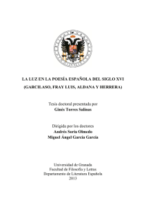 LA LUZ EN LA POESÍA ESPAÑOLA DEL SIGLO XVI (GARCILASO