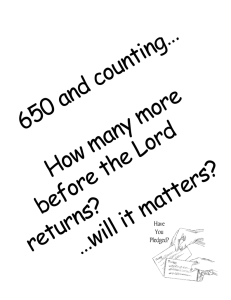 650 and counting… How many more before the Lord returns?…will
