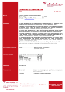 CLORURO DE MAGNESIO (MgCL) (1076) 2014 rev.1.1