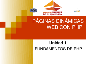 Páginas dinámicas Web con PHP