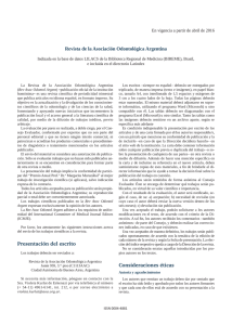 Revista de la Asociación Odontológica Argentina Presentación del