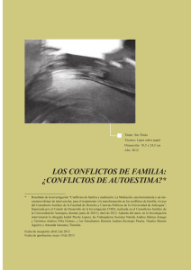LOS CONfLICTOS DE fAMILIA: ¿CONfLICTOS