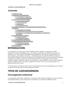 introducción tipos de carcinogénesis