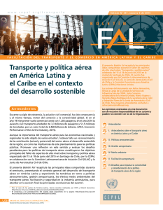 Transporte y política aérea en América Latina y el Caribe en el