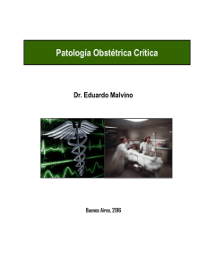 Patología Obstétrica Crítica