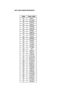 class class code - Summerhill School