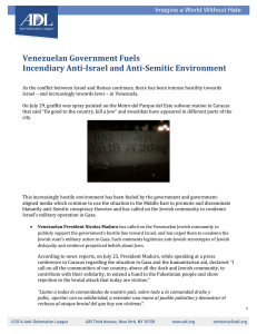 Venezuelan Government Fuels Incendiary Anti