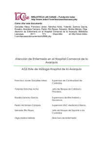 Atención de Enfermería en el Hospital Comarcal