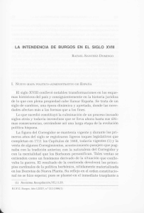 LA INTENDENCIA DE BURGOS EN EL SIGLO XVIII