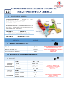 departamento de la libertad - Sistema Nacional de Seguridad