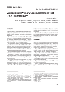 Validación de Primary Care Assessment Tool (PCAT) en Uruguay