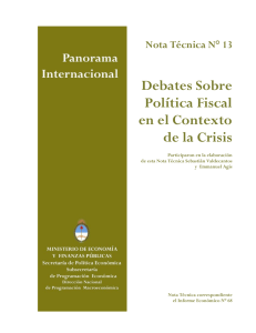 Nº13 • Panorama Internacional Debates sobre Política Fiscal en el