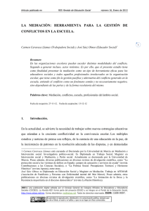 la mediación: herramienta para la gestión de conflictos