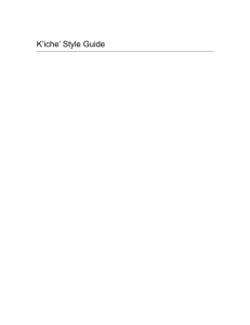 K`iche` Style Guide