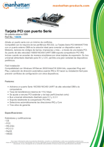 Tarjeta PCI con puerto Serie