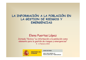 Elena Puertas López - Dirección General de Protección Civil y