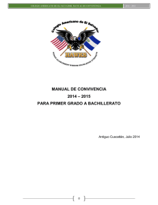 Manual de Convivencia - Colegio Americano de El Salvador