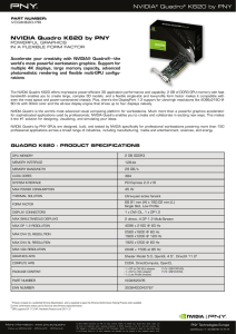 NVIDIA Quadro K620 by PNY NVIDIA® Quadro® K620 by PNY