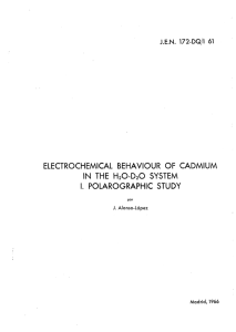 Electrochemical Behaviour of Cadmium in the H-2O-D