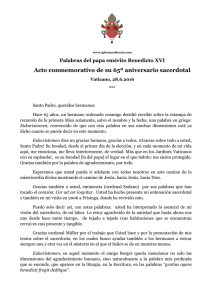 discurso de Benedicto XVI en pdf