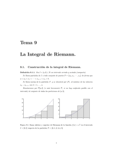 Tema 9 La Integral de Riemann.