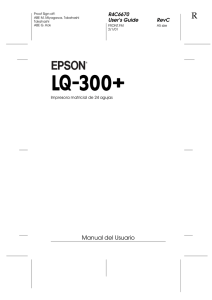Epson LQ-300+ Manual del Usuario