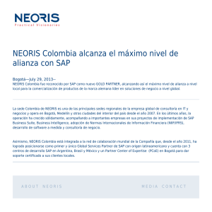 NEORIS Colombia alcanza el máximo nivel de alianza con SAP
