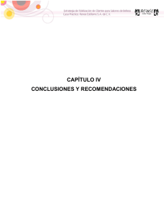 CAPÍTULO IV CONCLUSIONES Y RECOMENDACIONES