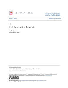La Labor Critica de Azorin - Loyola eCommons