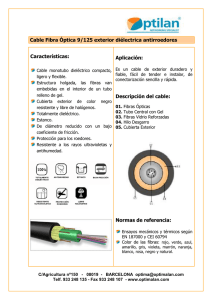 Cable Fibra Óptica 9/125 exterior diélectrica antirroedores