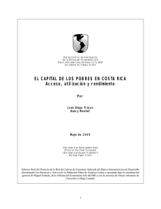 EL CAPITAL DE LOS POBRES EN COSTA RICA Acceso, utilización