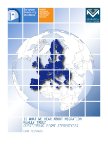 IS WHAT WE HEAR ABOUT MIGRATION REALLY TRUE