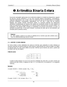 Aritmetica Binaria - Sistemas Digitales I