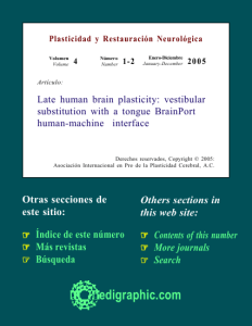 Late human brain plasticity: vestibular substitution