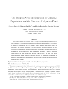 The European Crisis and Migration to Germany
