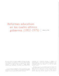 Reformas educativas en los cuatro últimos gobiernos