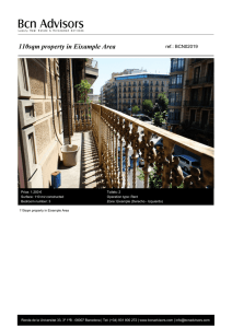 110sqm property in Eixample Area