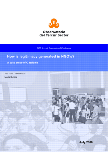 How is legitimacy generated in NGO`s?