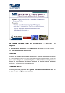 Programa Internacional en Administración y Dirección de Empresas
