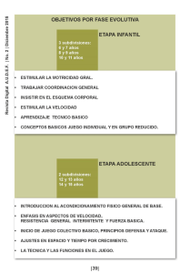 OBJETIVOS POR FASE EVOLUTIVA