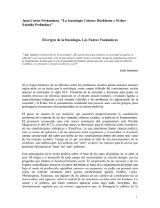 Juan Carlos Portantiero, "La Sociología Clásica: Durkheim y Weber