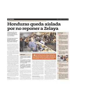 Honduras queda aislada or no reponer a. Zelaya