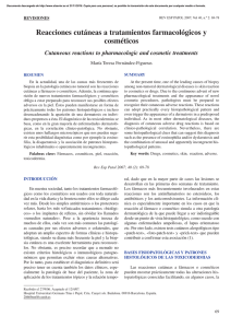 Reacciones cut&aacute;neas a tratamientos farmacol&oacute;gicos y cosm&eacute;ticos